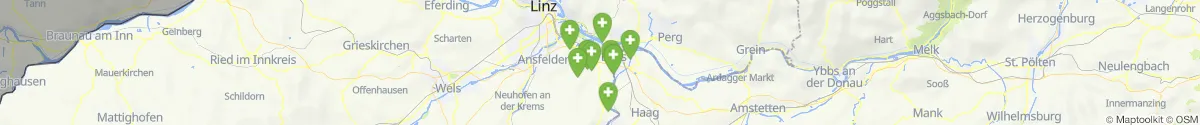 Kartenansicht für Apotheken-Notdienste in der Nähe von Enns (Linz  (Land), Oberösterreich)